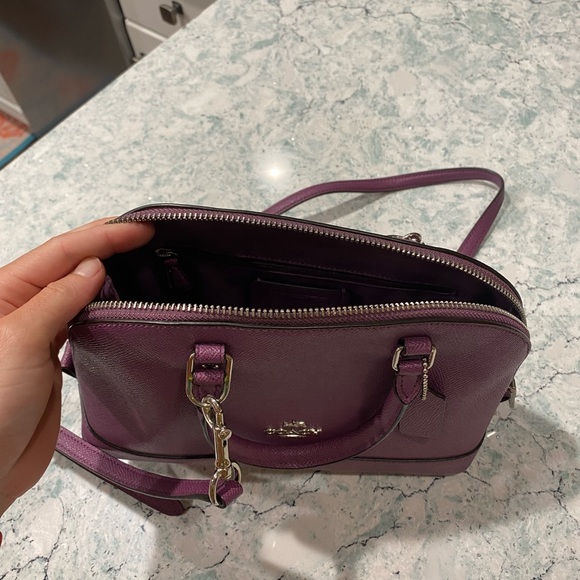 Small Purple Coach Handbag - Picture 3 of 4